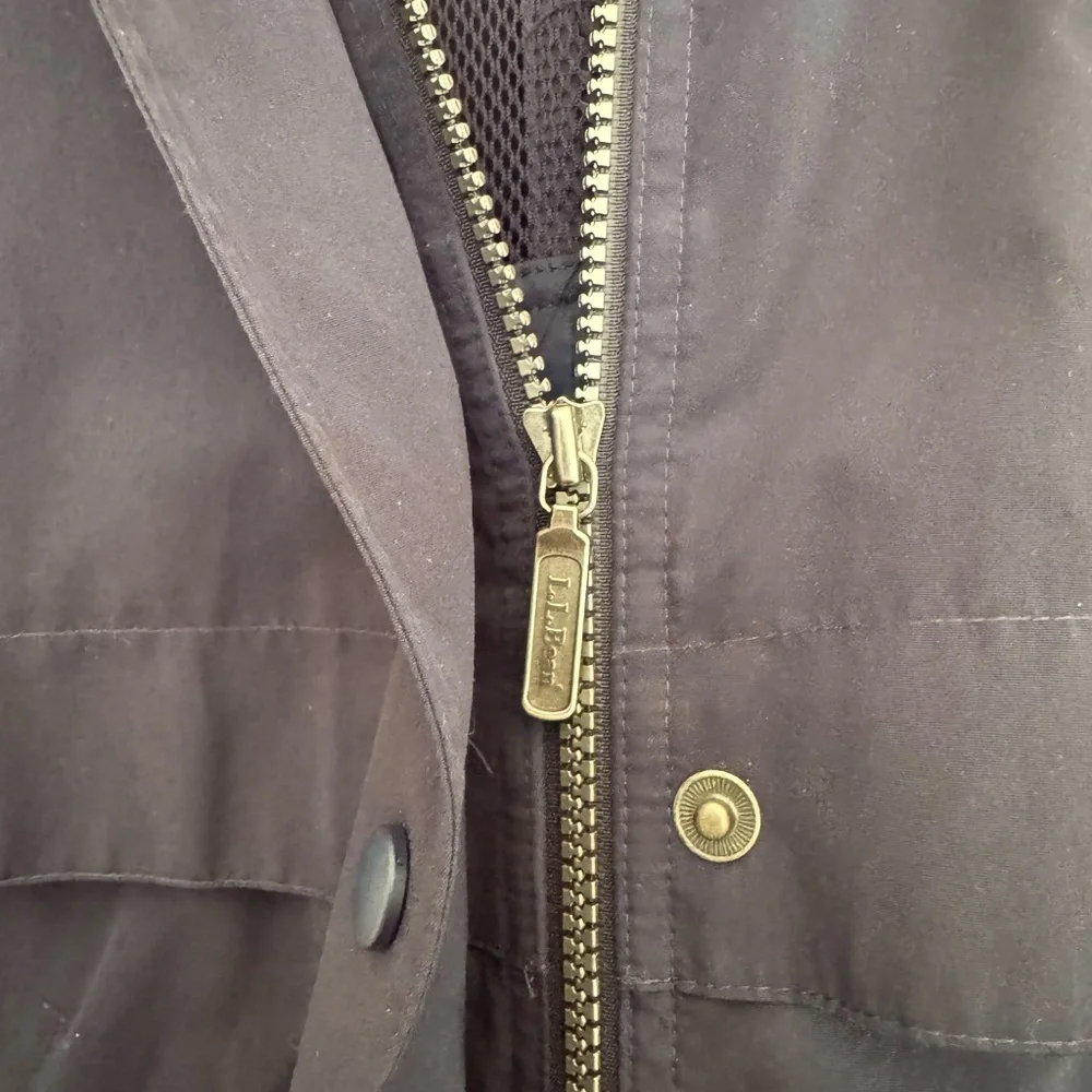 LL Bean Women's Navy Blue Long trench Coat - Picture 5 of 8